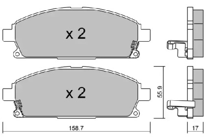 Комплект тормозных колодок (AISIN: BPNI-1915)